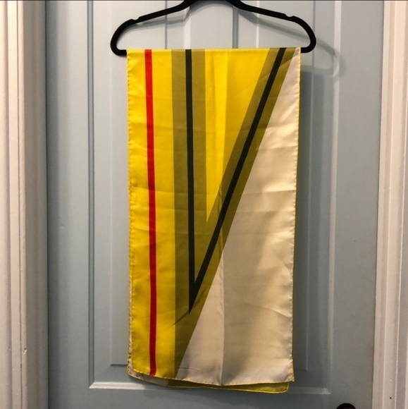 Vintage Schiaparelli silk scarf hand-rolled